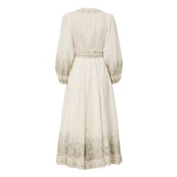 "WONDERLUST" WRAP MIDI DRESS