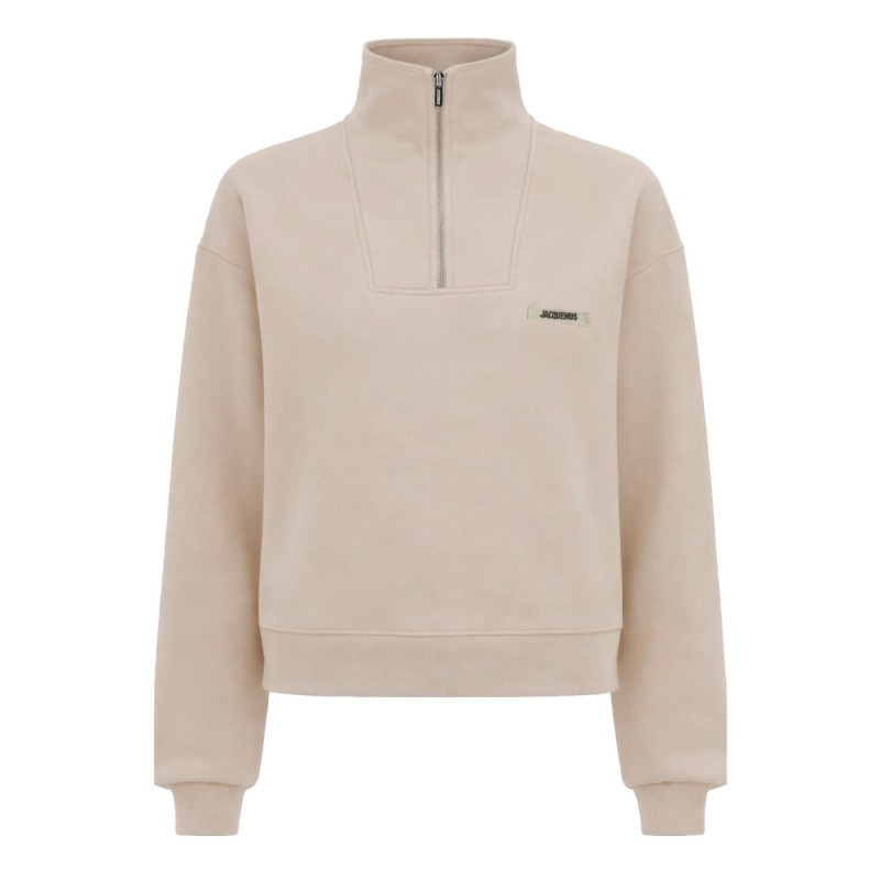 GROSGRAIN SWEATSHIRT WITH TURTLENECK