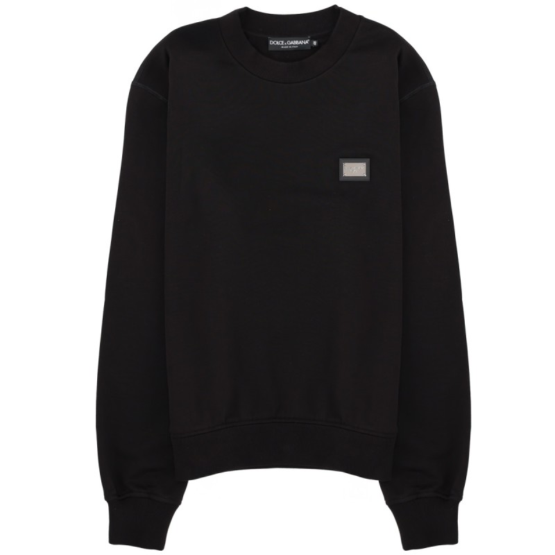 SWEATSHIRT WITH LOGO PATCH