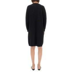 KNIT DRESS WITH BROOCH