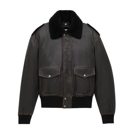 LEATHER BOMBER JACKET