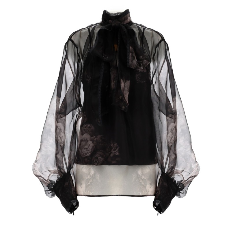 BLOUSE WITH LAVALLIERE "HYPNOTIC"