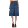 DENIM KNEE-LENGTH SKIRT