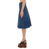DENIM KNEE-LENGTH SKIRT