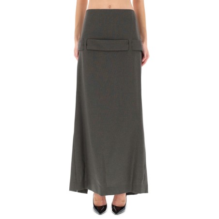 DECONSTRUCTED SKIRT WITH MARTINGALE DETAIL