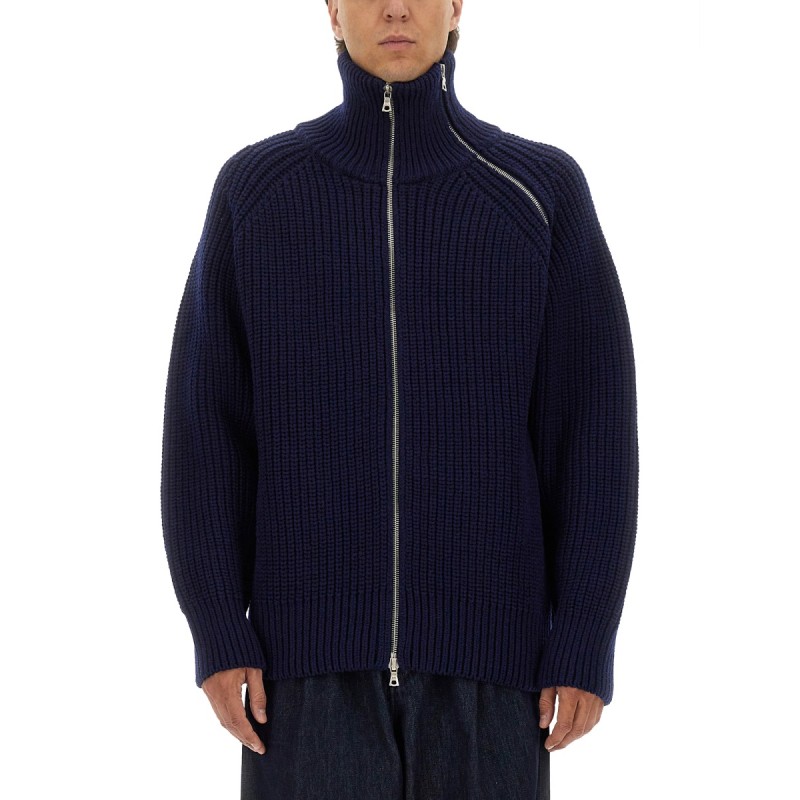 ZIPPERED WOOL SWEATER