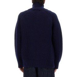 ZIPPERED WOOL SWEATER