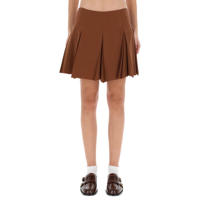 PLEATED MINISKIRT
