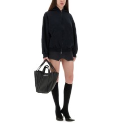 "FLIPPED" ZIPPERED SWEATSHIRT