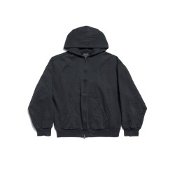 "FLIPPED" ZIPPERED SWEATSHIRT