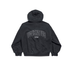 "FLIPPED" ZIPPERED SWEATSHIRT