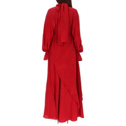 DRAPED LONG EVENING DRESS