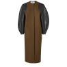 WOOL AND LEATHER COAT