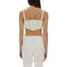 COTTON AND SILK VOILE CROP TOP
