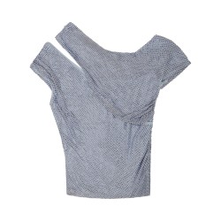 ASYMMETRICAL TOP WITH RHINESTONES