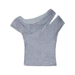 ASYMMETRICAL TOP WITH RHINESTONES