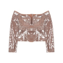 SEQUINED SLEEVELESS TOP