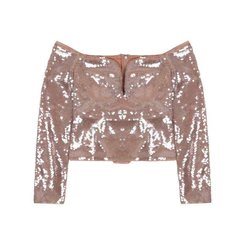 SEQUINED SLEEVELESS TOP