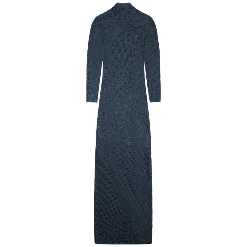 LONG DRESS WITH RHINESTONES