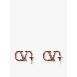 VLogo Signature earrings with Swarovski® crystals