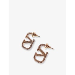 VLogo Signature earrings with Swarovski® crystals