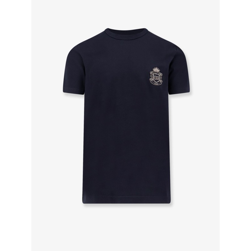 Cotton t-shirt with logo patch on the front