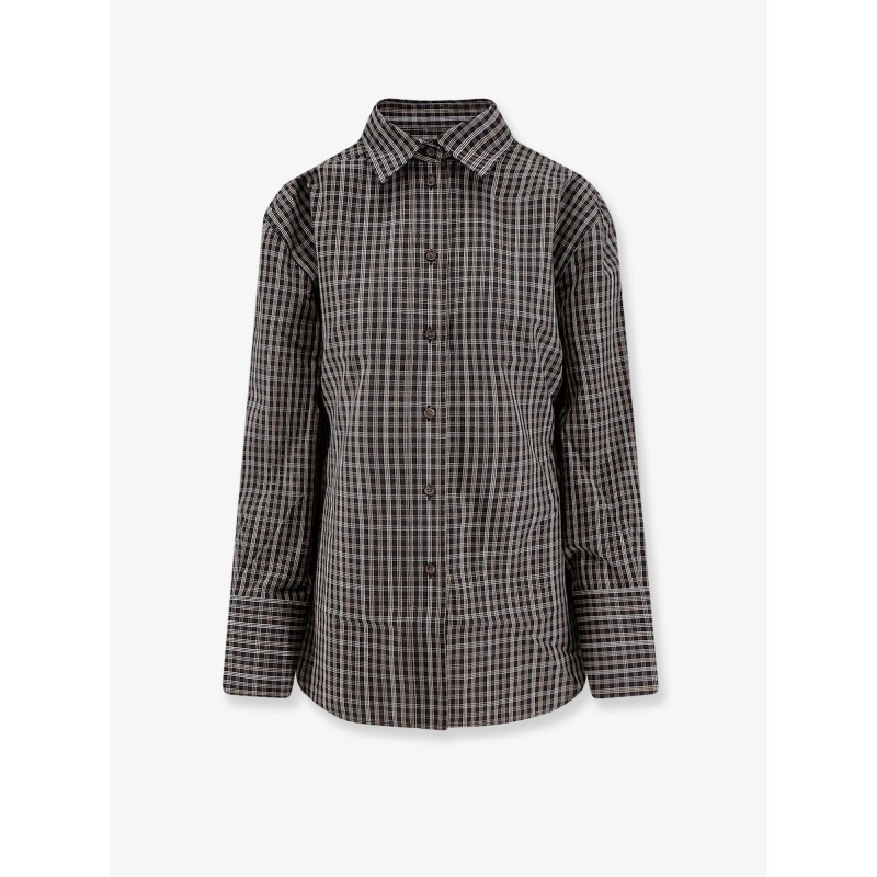 Cotton shirt with check pattern