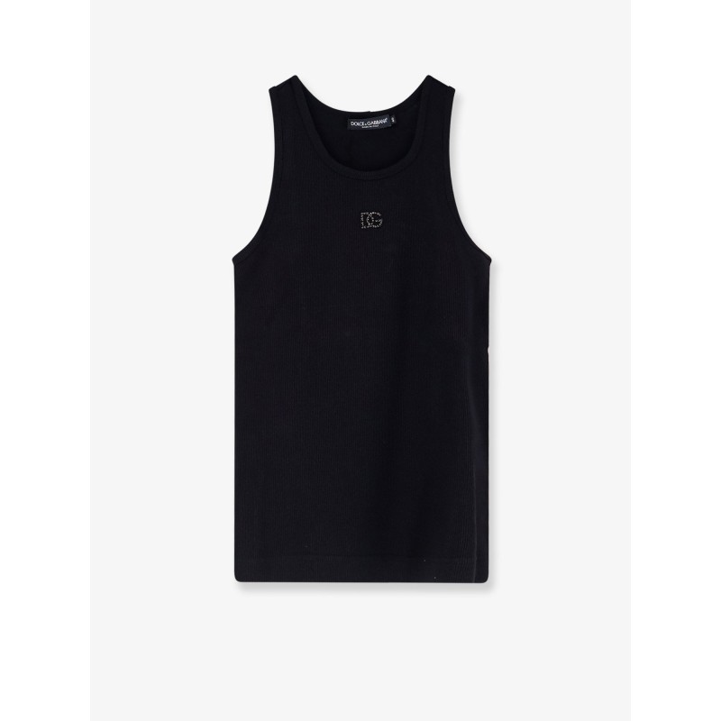 Ribbed cotton tank top