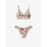 Nylon bikini with floral print