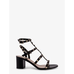 Rockstud leather sandals with iconic studs