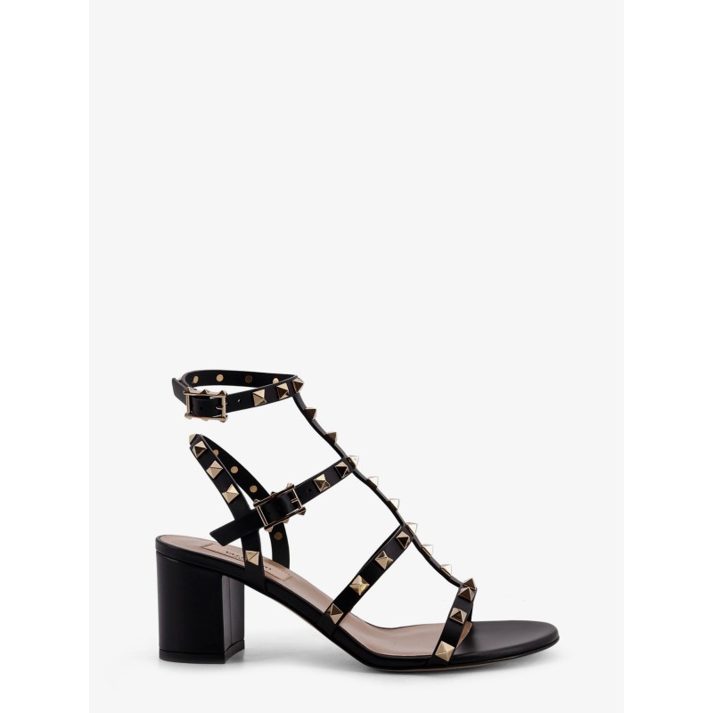Rockstud leather sandals with iconic studs