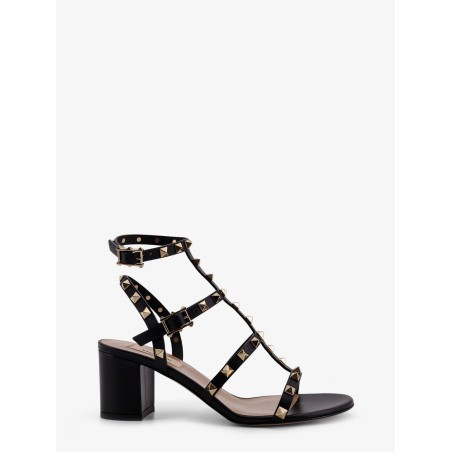 Rockstud leather sandals with iconic studs