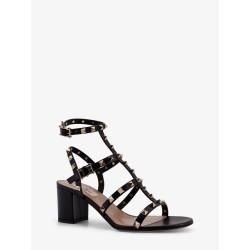 Rockstud leather sandals with iconic studs