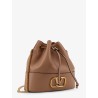 Leather Bucket bag with VLogo Signature