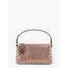 Rockstud laminated leather crossbody bag