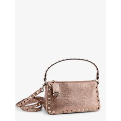 Rockstud laminated leather crossbody bag