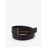 Hammered leather belt