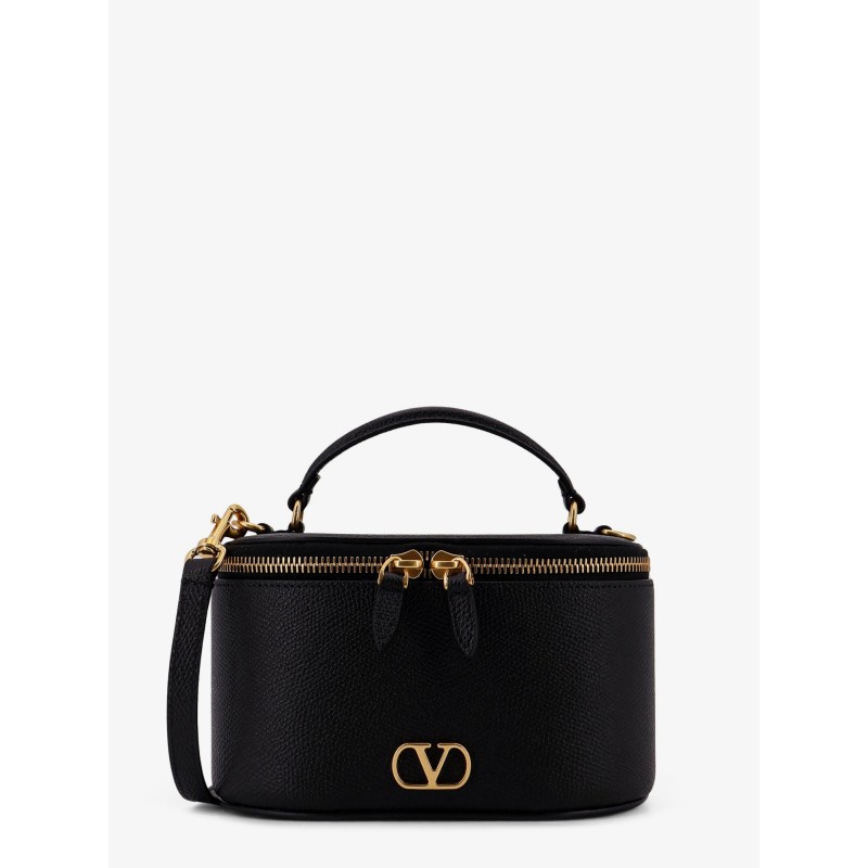 Leather Vanity bag with VLogo Signature