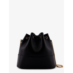 Leather bucket bag with VLogo Signature