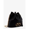 Leather bucket bag with VLogo Signature