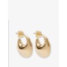 Brass earrings with gold finishes