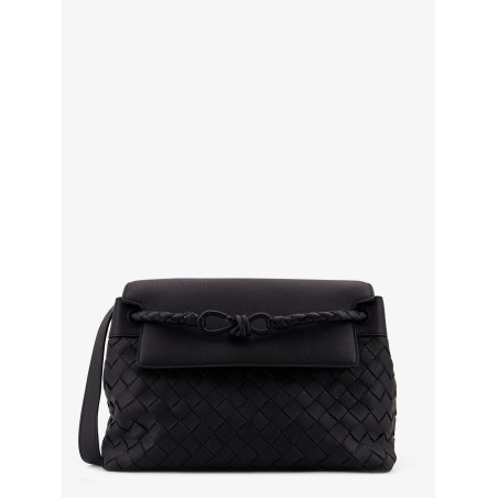 Andiamo leather shoulder bag with Intrecciato pattern