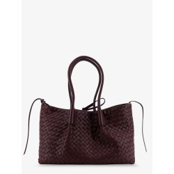 Pinacoteca leather handbag with Intrecciato motif