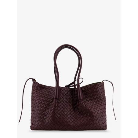 Pinacoteca leather handbag with Intrecciato motif