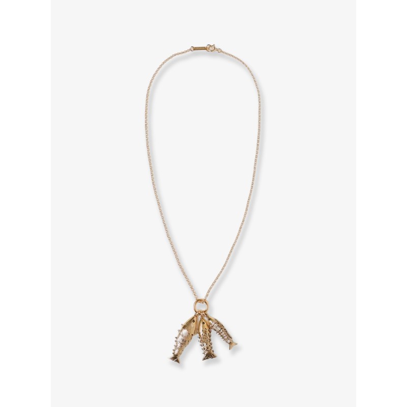 River brass necklace