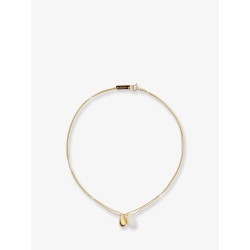 Brass necklace with gold finishes