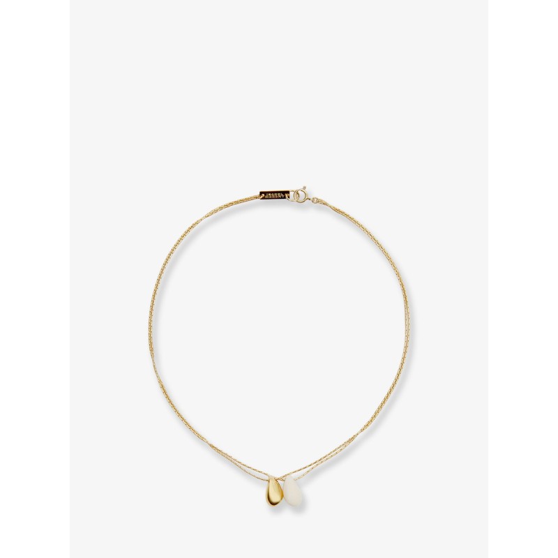 Brass necklace with gold finishes