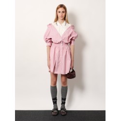 Striped cotton shirt dress