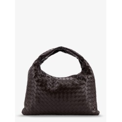 Hop leather shoulder bag with woven effect