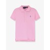 Cotton blend polo with embroidered logo